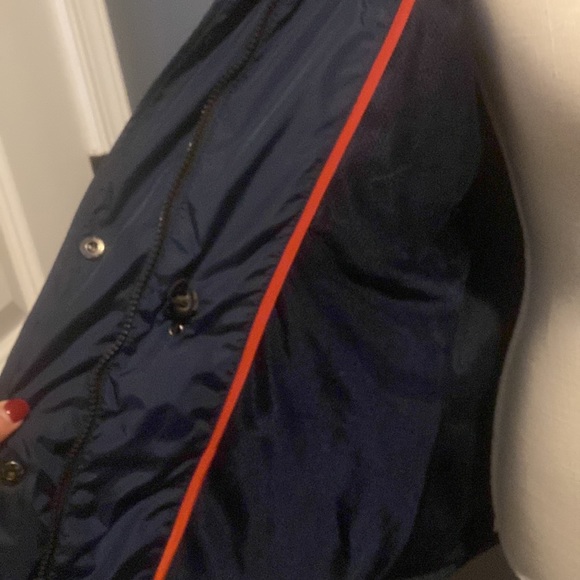 Michael Kors like nwot navy rain jacket with hood. This jacket is awesome! - Picture 6 of 6